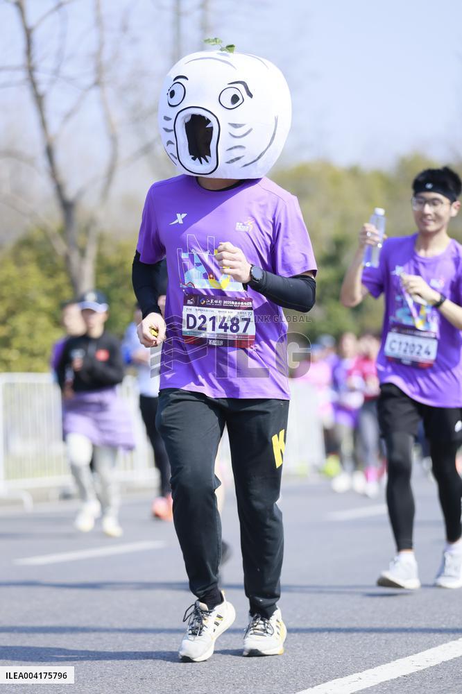 Cosplayer at 2025 Nanjing Half Marathon in Nanjing