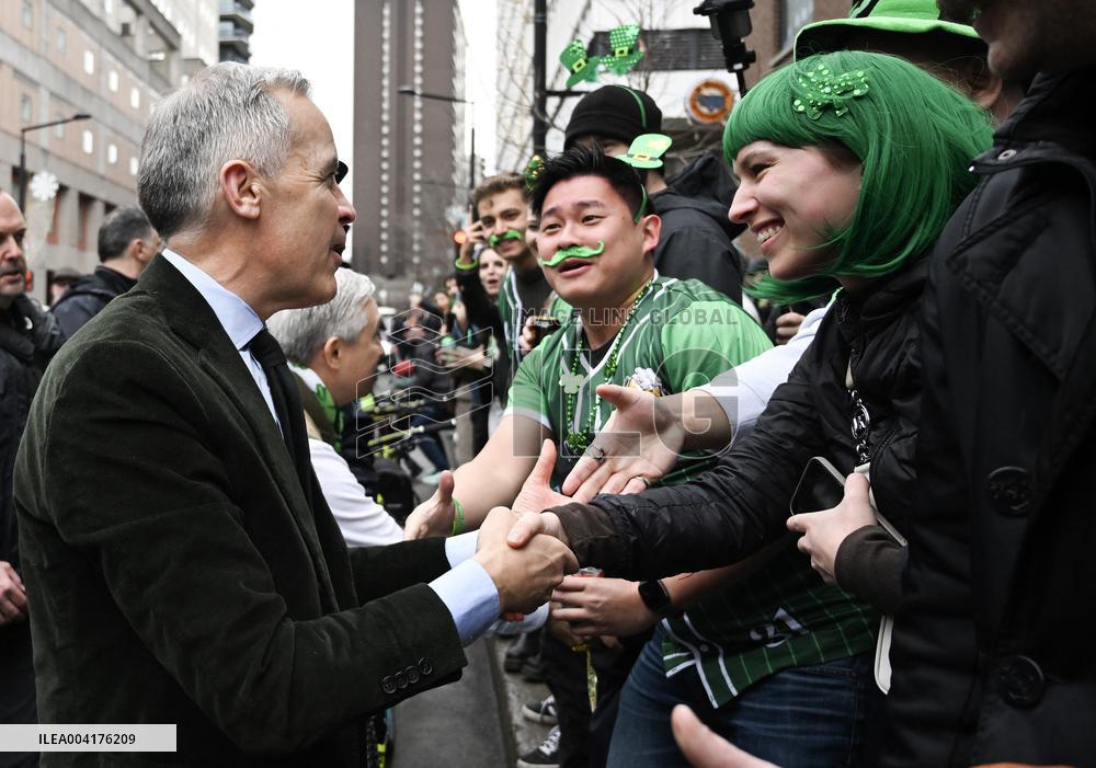 Mark Carney At The Annual St. Patrick's Day Parade - Montreal