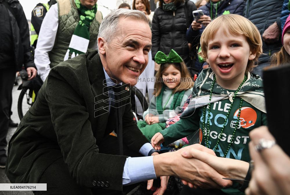 Mark Carney At The Annual St. Patrick's Day Parade - Montreal