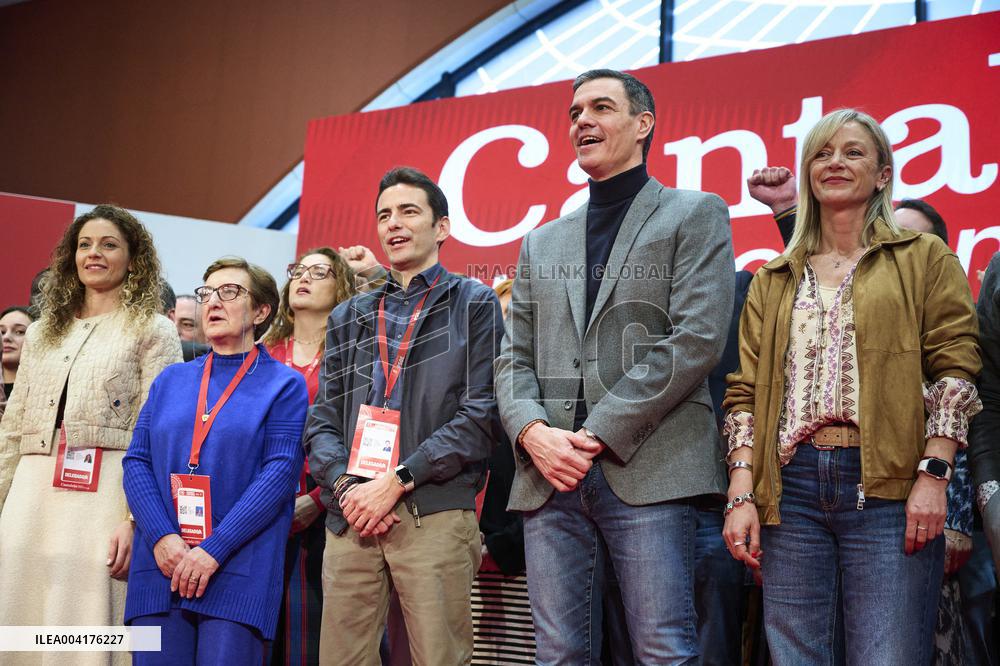 Pedro Sanchez Wraps Up PSOE Congress in Cantabria - Spain
