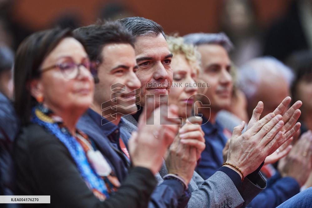 Pedro Sanchez Wraps Up PSOE Congress in Cantabria - Spain