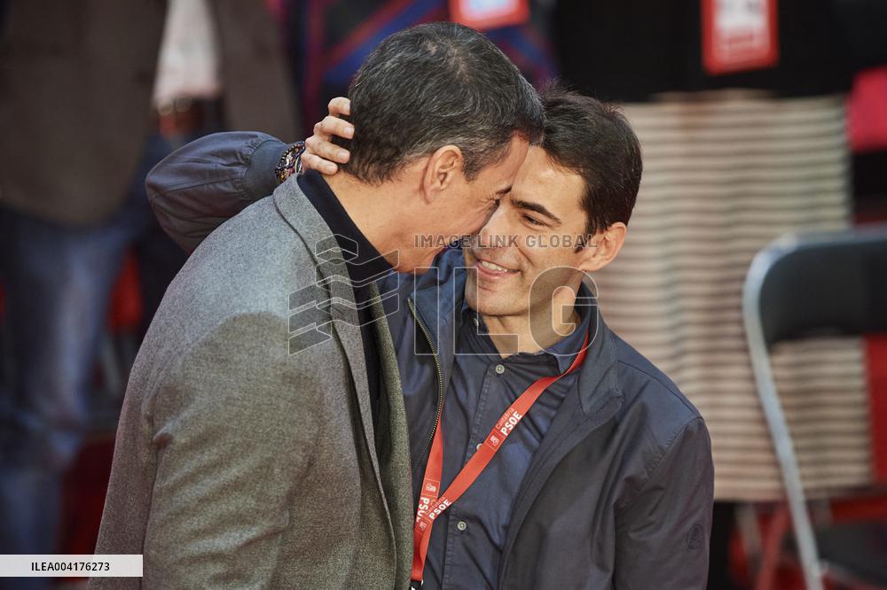 Pedro Sanchez Wraps Up PSOE Congress in Cantabria - Spain