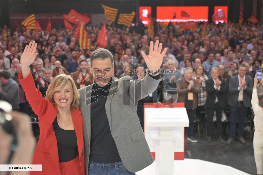 Pedro Sanchez Wraps Up PSOE Congress in Cantabria - Spain