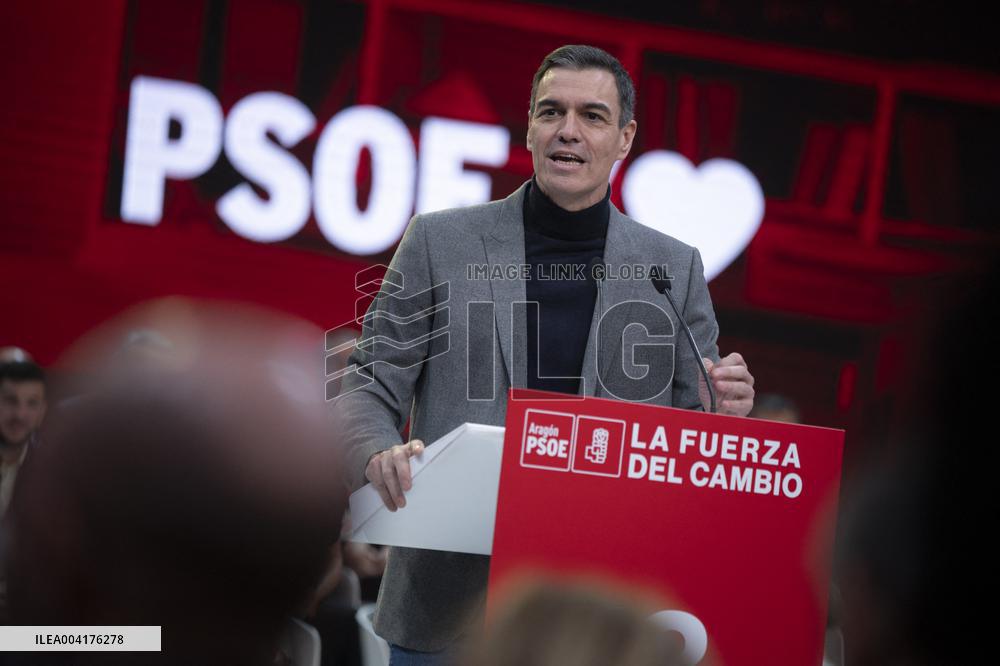 Pedro Sanchez Wraps Up PSOE Congress in Cantabria - Spain