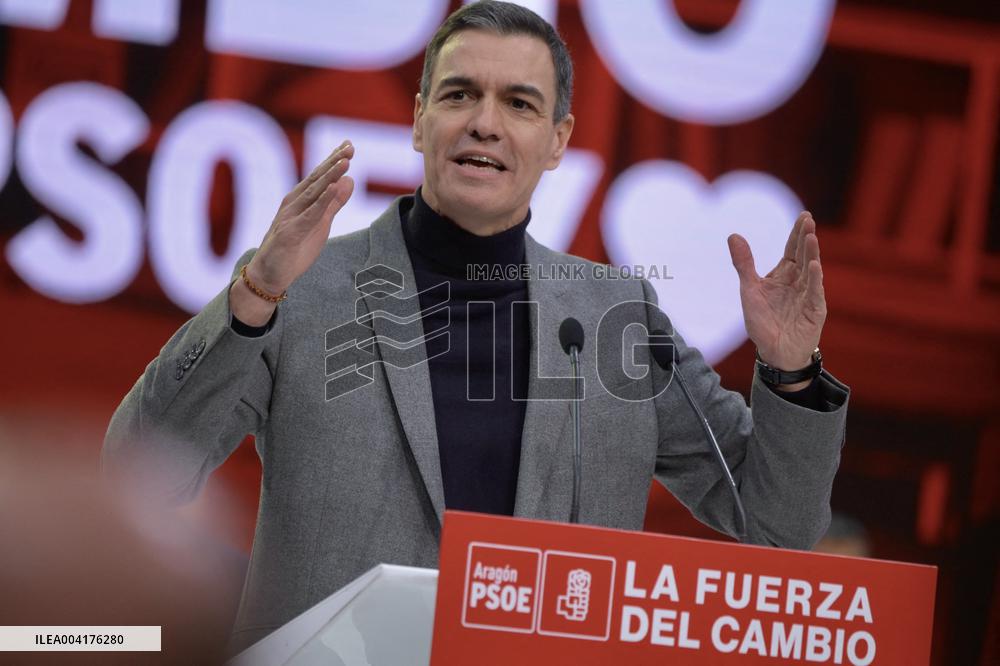Pedro Sanchez Wraps Up PSOE Congress in Cantabria - Spain