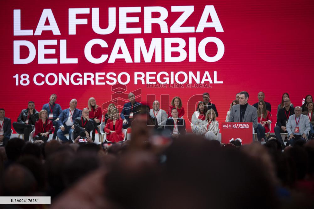 Pedro Sanchez Wraps Up PSOE Congress in Cantabria - Spain