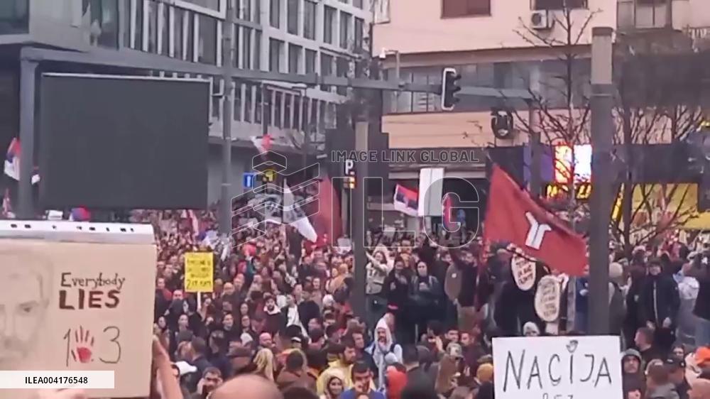 Serbia: Huge Anti-Government Protest in Belgrade