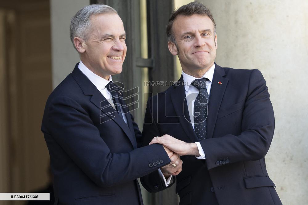 President Macron Meets With Canadian PM Carney - Paris