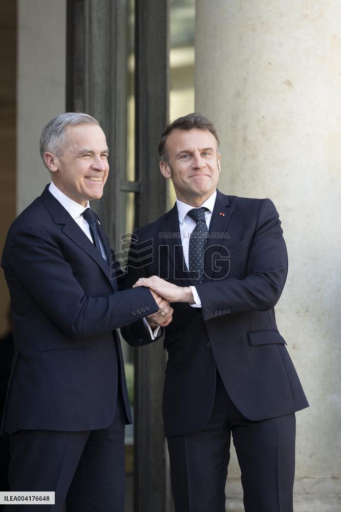 President Macron Meets With Canadian PM Carney - Paris