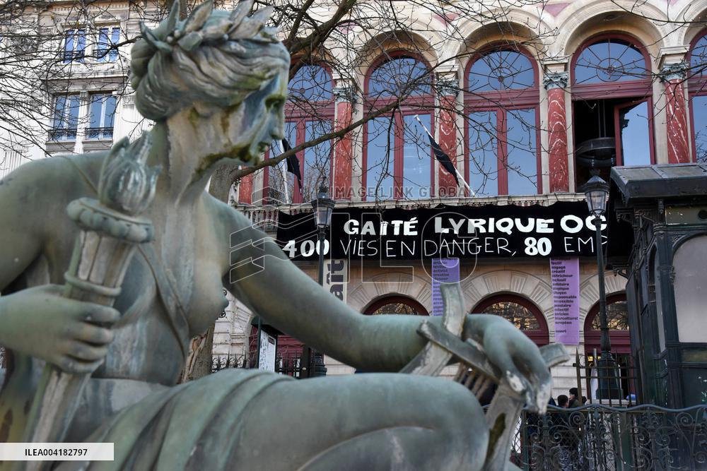 Demonstration In Front Of Gaite Lyrique - Paris