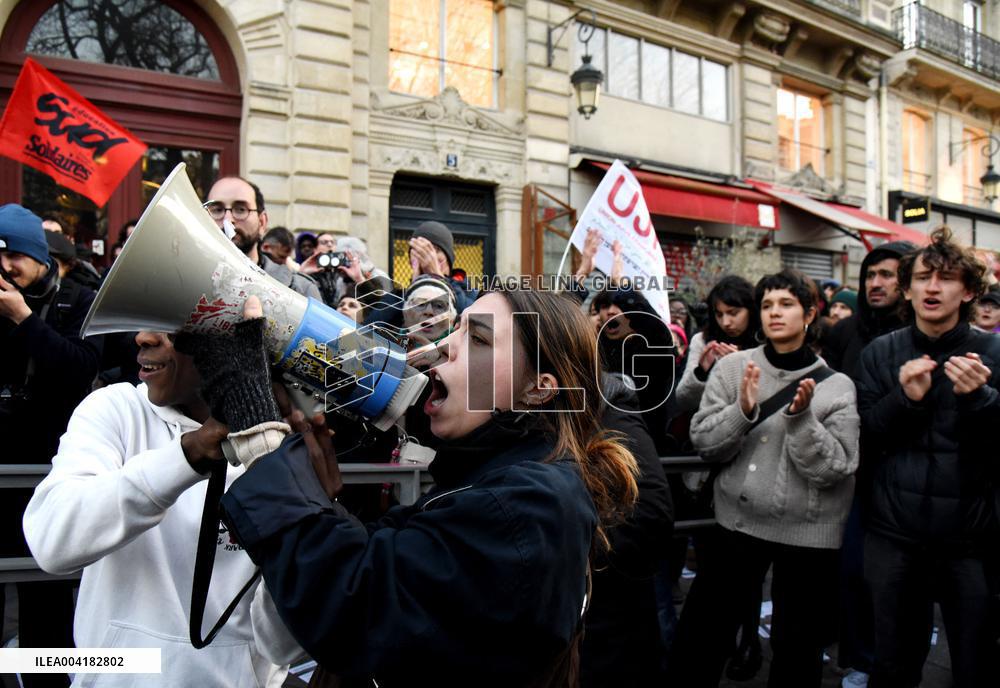 Demonstration In Front Of Gaite Lyrique - Paris