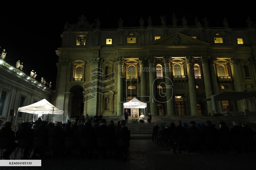 Cardinal Mamberti Leads Holy Rosary for Pope Francis - Vatican
