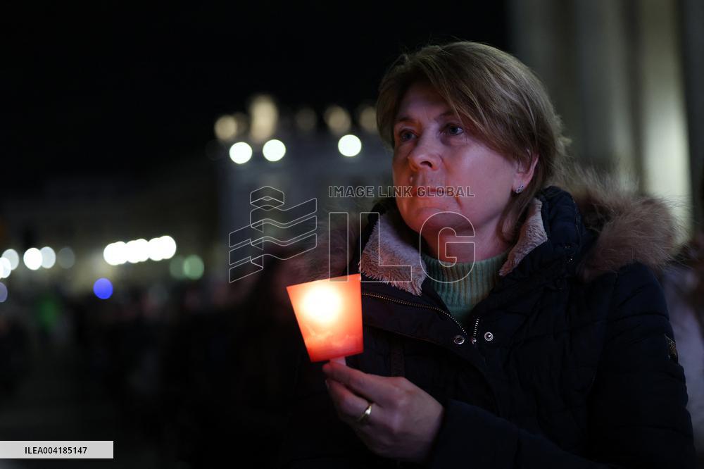 Cardinal Mamberti Leads Holy Rosary for Pope Francis - Vatican