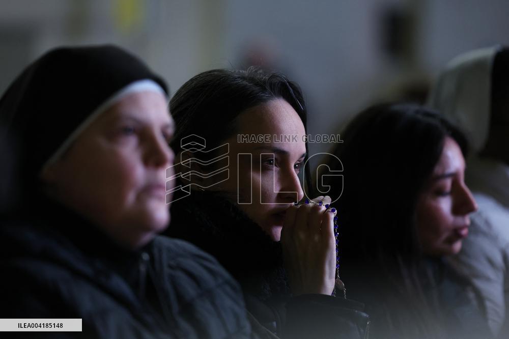 Cardinal Mamberti Leads Holy Rosary for Pope Francis - Vatican