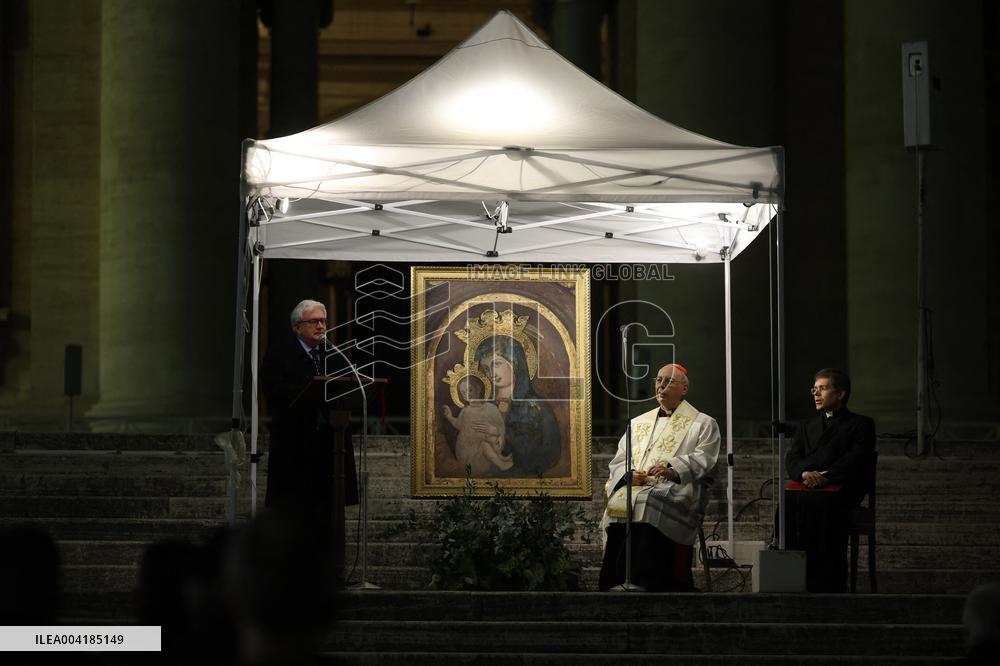 Cardinal Mamberti Leads Holy Rosary for Pope Francis - Vatican