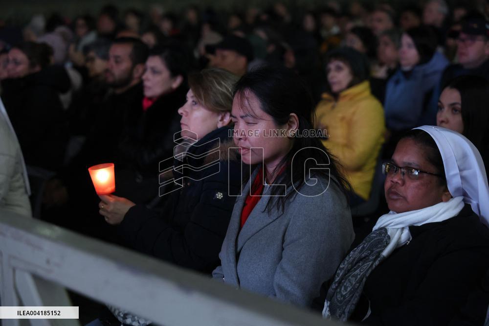 Cardinal Mamberti Leads Holy Rosary for Pope Francis - Vatican