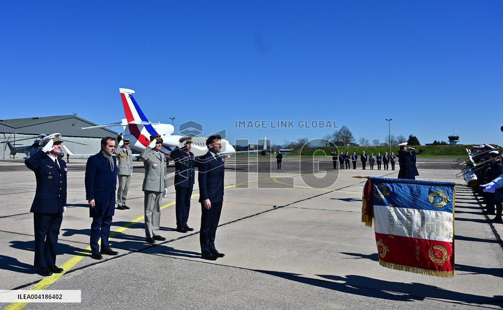 President Macron Visits Luxeuil-les-Bains Air Base