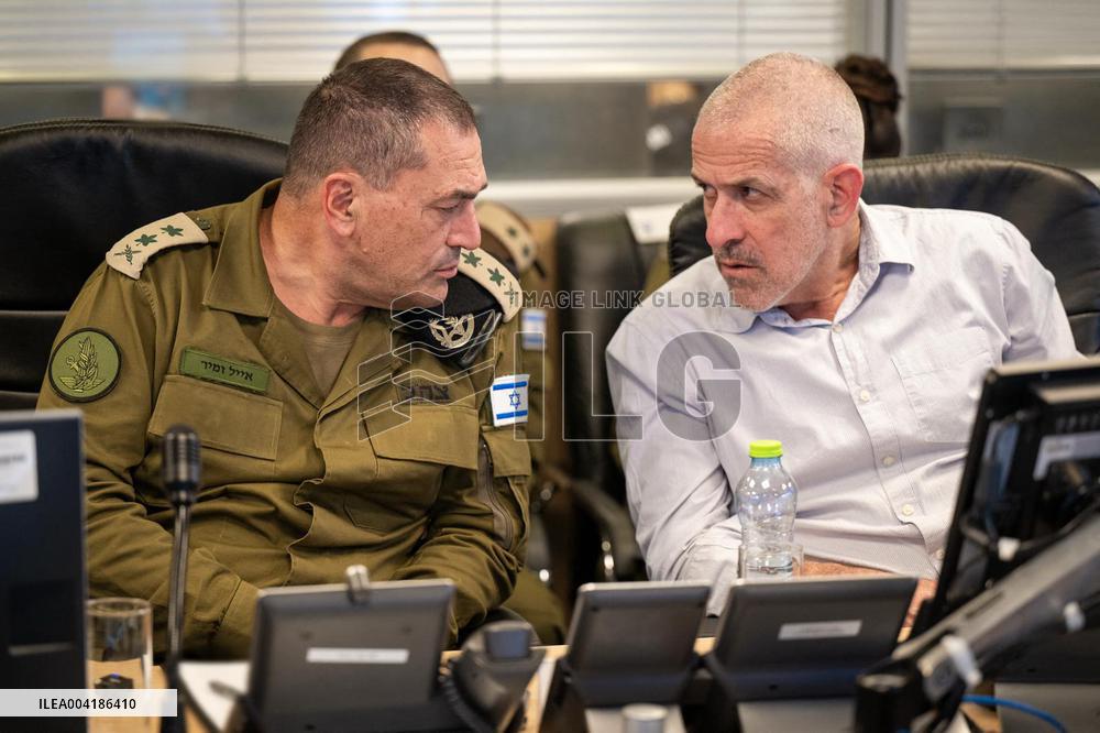 IDF chiefs command the airstrikes in Gaza at the underground operations center - Israel