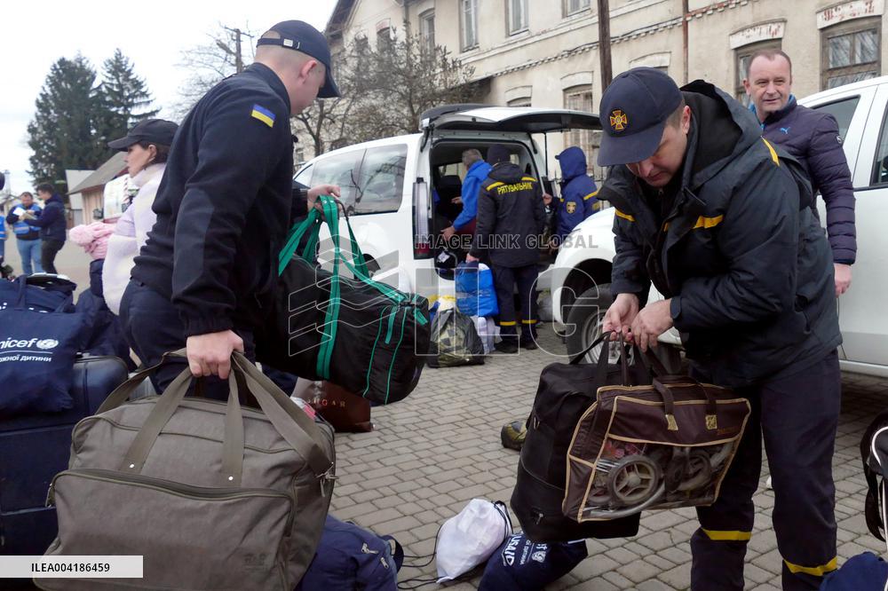 Another evacuation train arrives in Zakarpattia