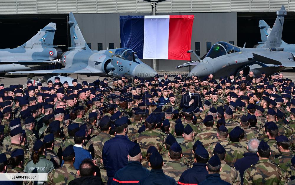 President Macron Visits Luxeuil-les-Bains Air Base