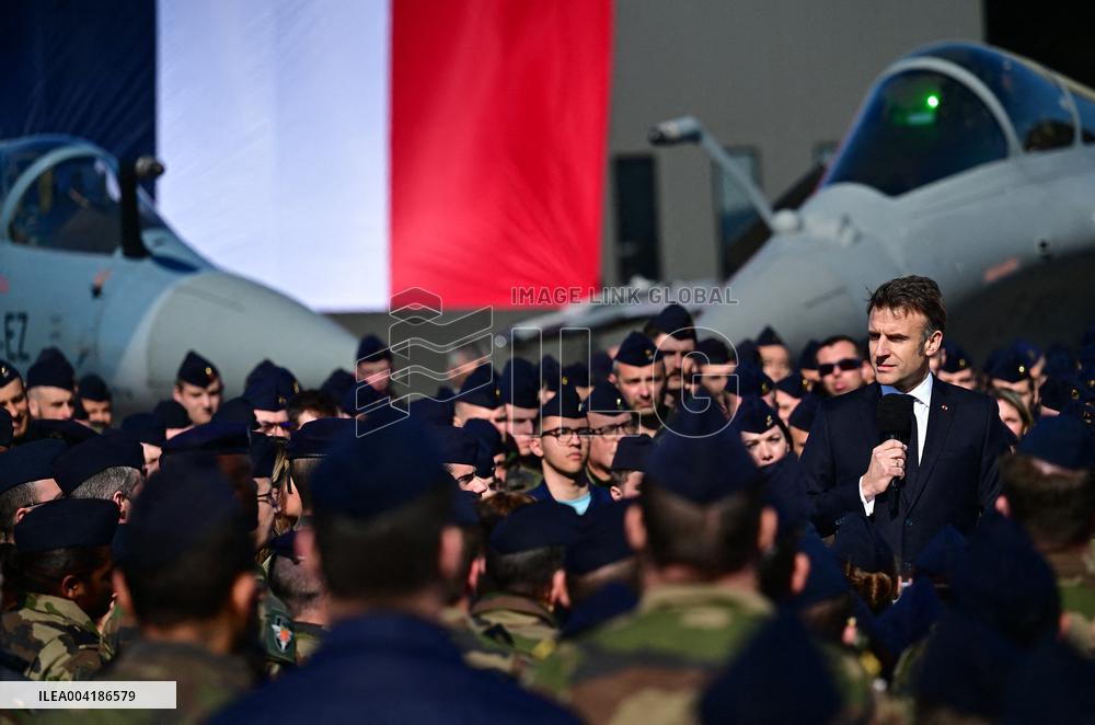 President Macron Visits Luxeuil-les-Bains Air Base