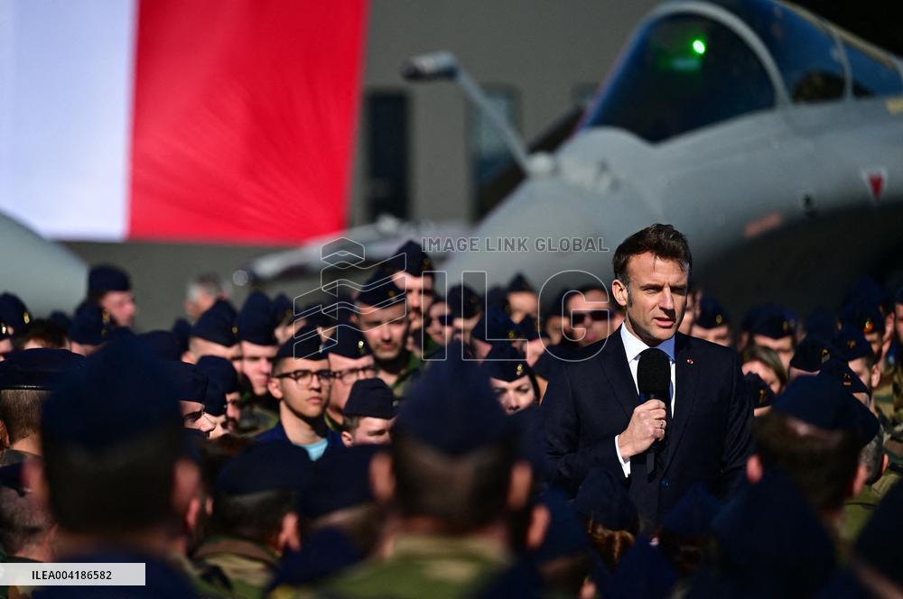 President Macron Visits Luxeuil-les-Bains Air Base