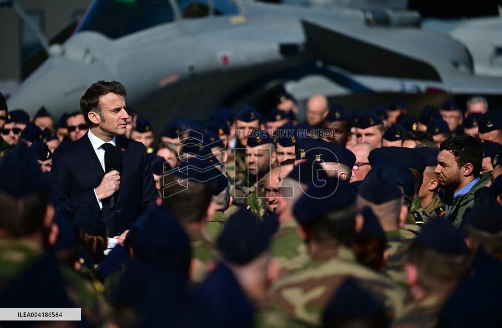 President Macron Visits Luxeuil-les-Bains Air Base