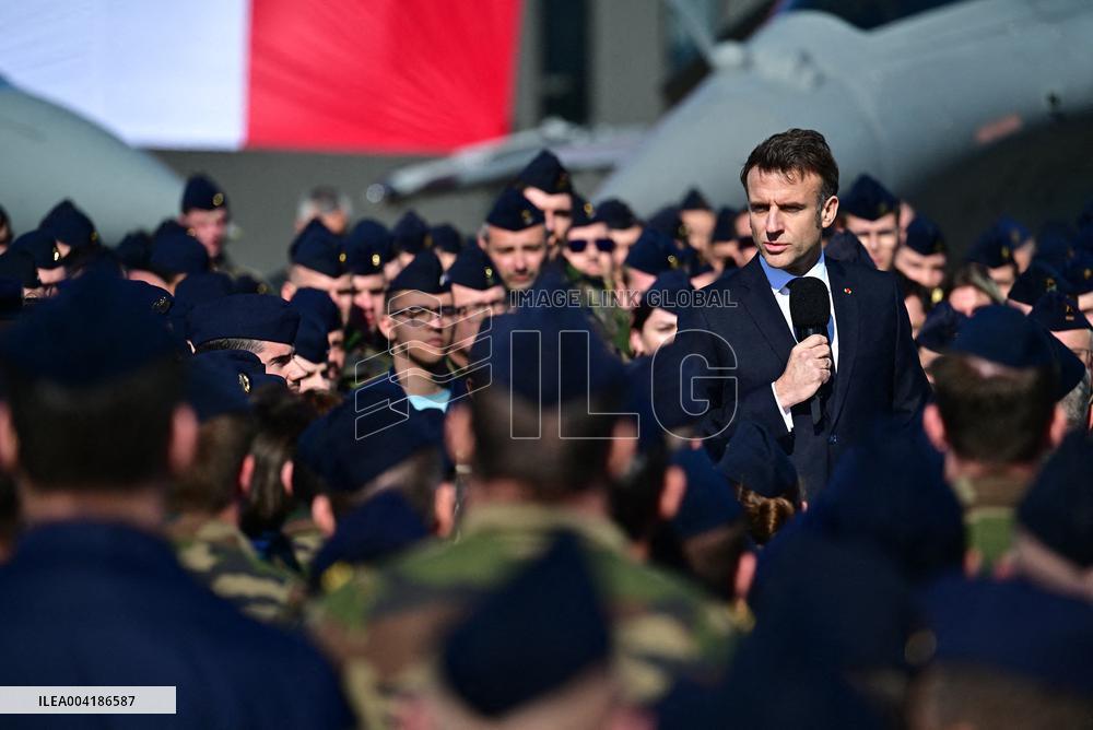 President Macron Visits Luxeuil-les-Bains Air Base