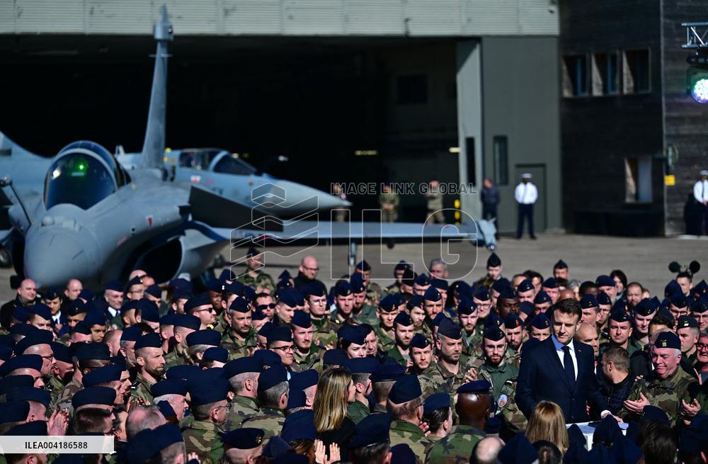 President Macron Visits Luxeuil-les-Bains Air Base