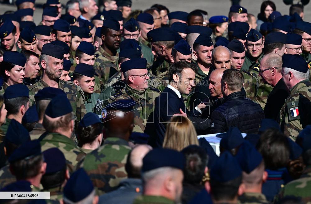 President Macron Visits Luxeuil-les-Bains Air Base