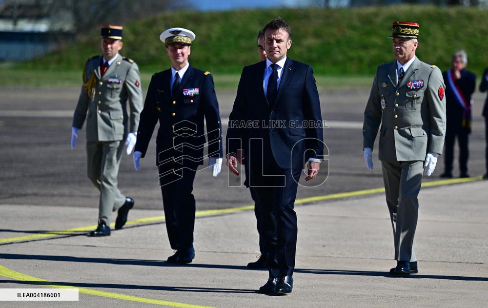 President Macron Visits Luxeuil-les-Bains Air Base