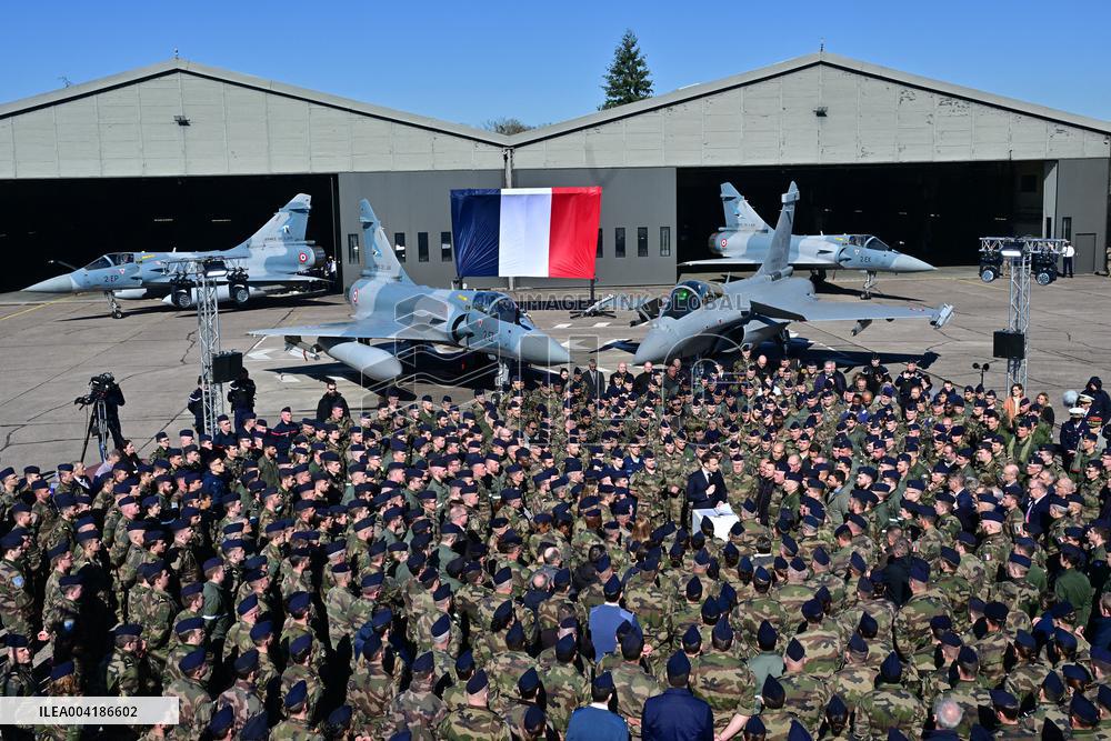 President Macron Visits Luxeuil-les-Bains Air Base