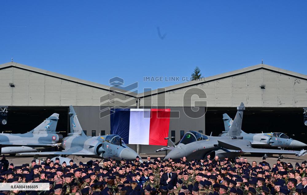 President Macron Visits Luxeuil-les-Bains Air Base