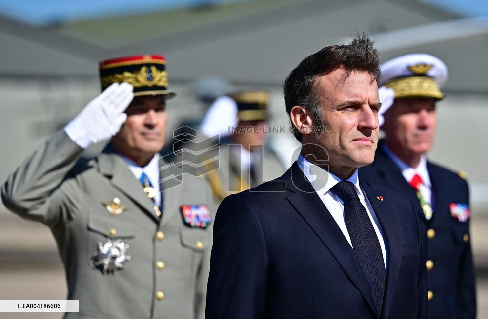 President Macron Visits Luxeuil-les-Bains Air Base