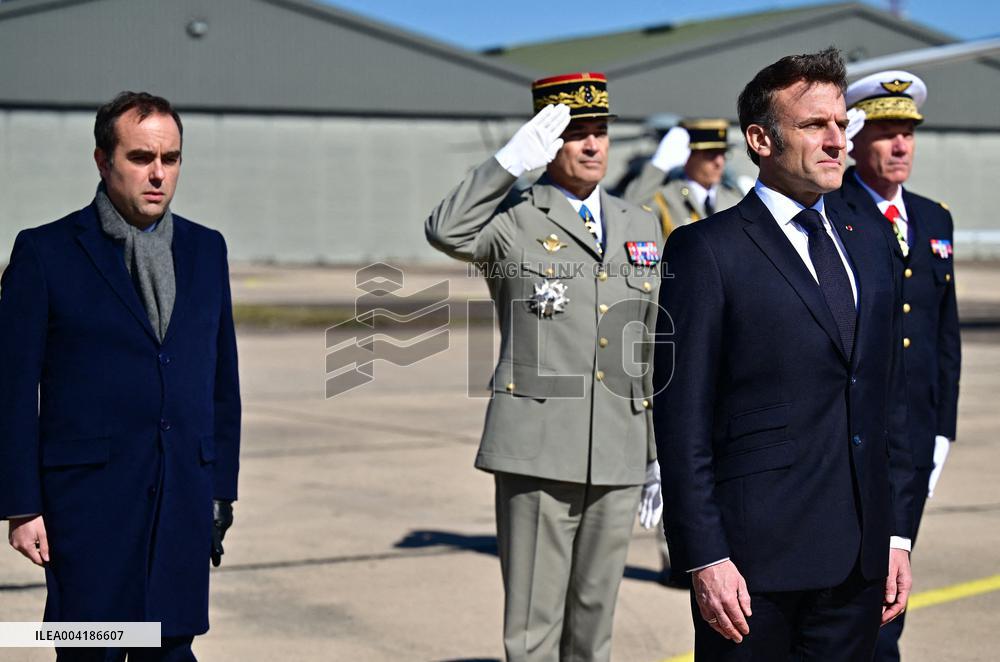President Macron Visits Luxeuil-les-Bains Air Base