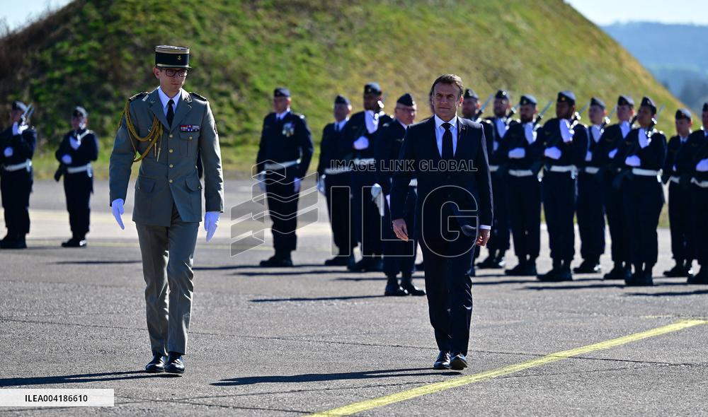 President Macron Visits Luxeuil-les-Bains Air Base