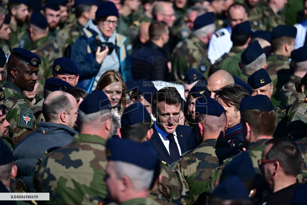 President Macron Visits Luxeuil-les-Bains Air Base