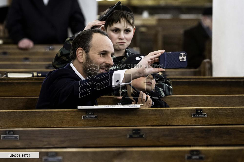 Jewish Community Celebrates Purim In Antwerp