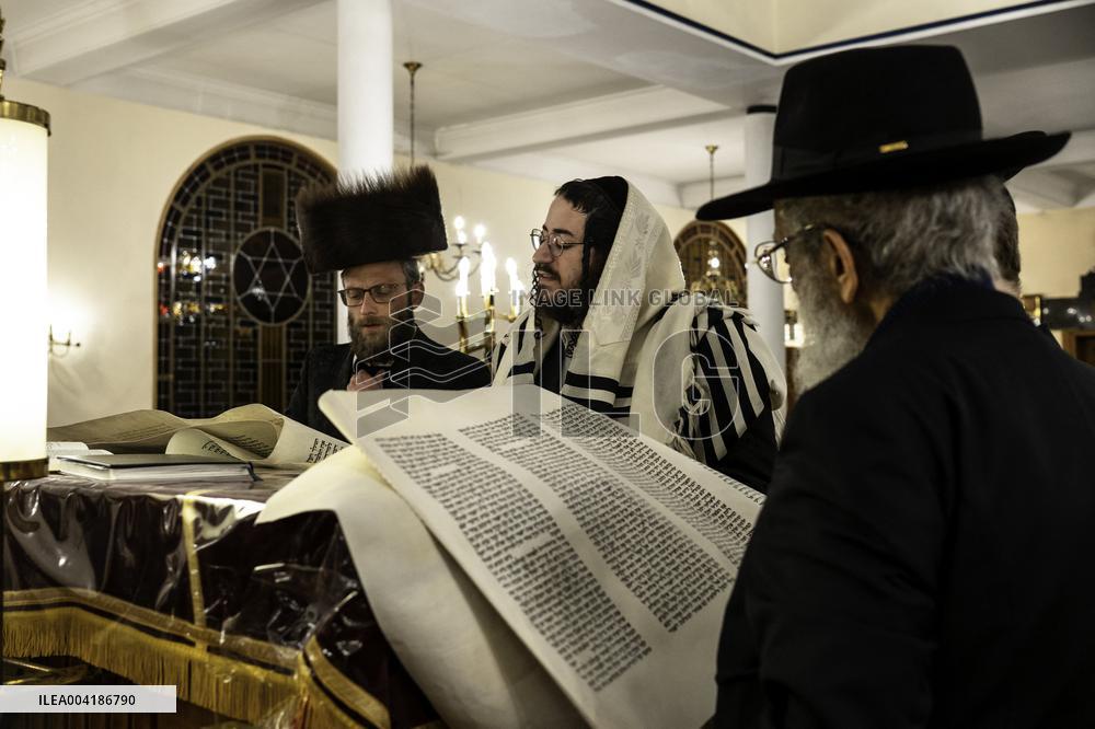 Jewish Community Celebrates Purim In Antwerp
