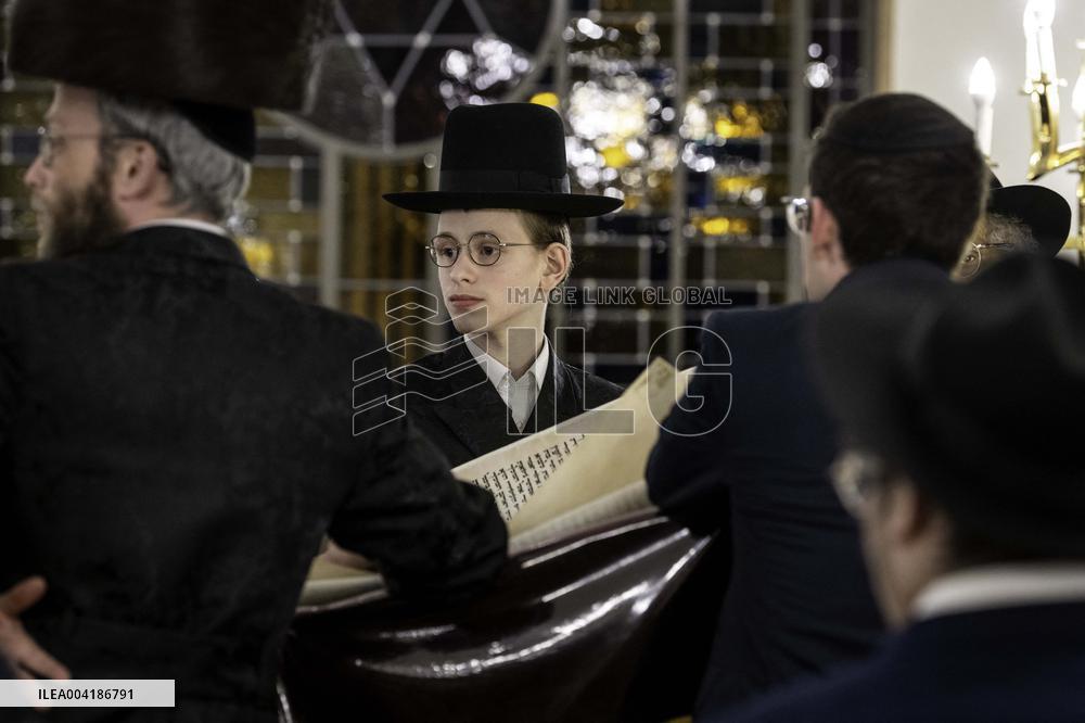 Jewish Community Celebrates Purim In Antwerp