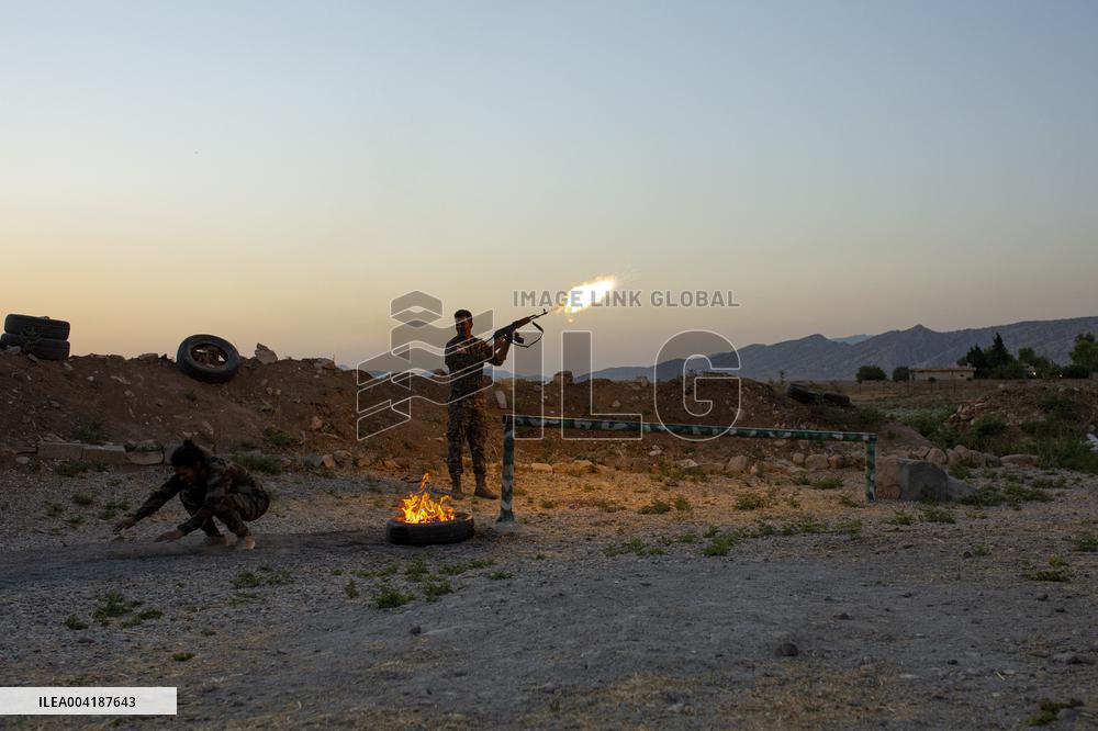 Peshmerga Recruits Of The Democratic Party of Iranian Kurdistan - Erbil