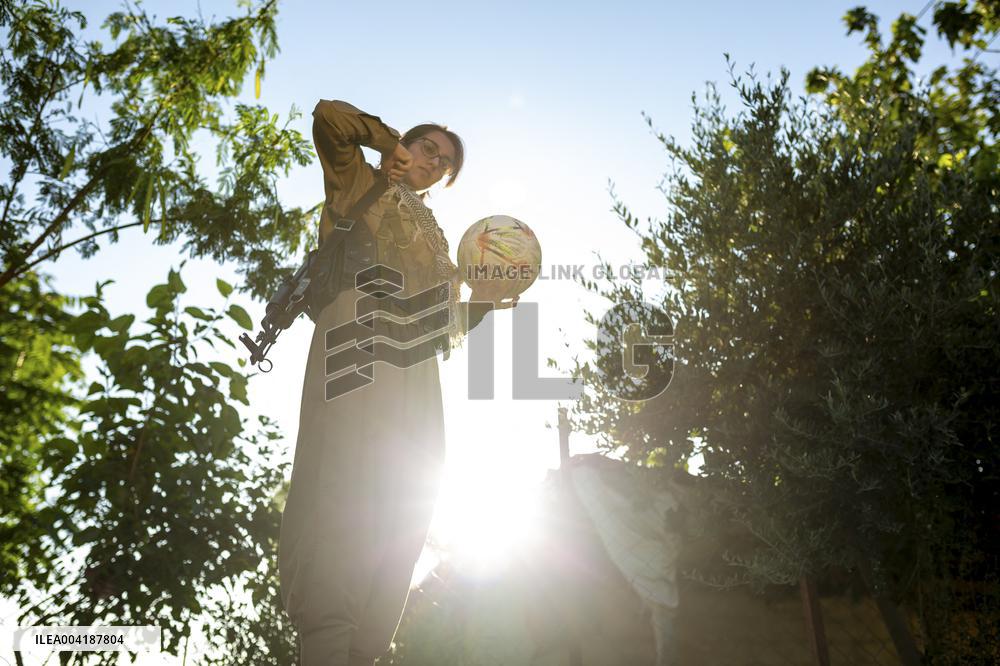 Female Peshmerga Fighters In The Mountains - Iraq