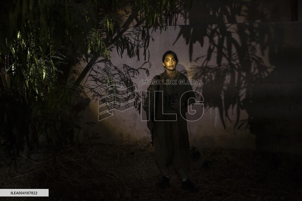 Female Peshmerga Fighters In The Mountains - Iraq