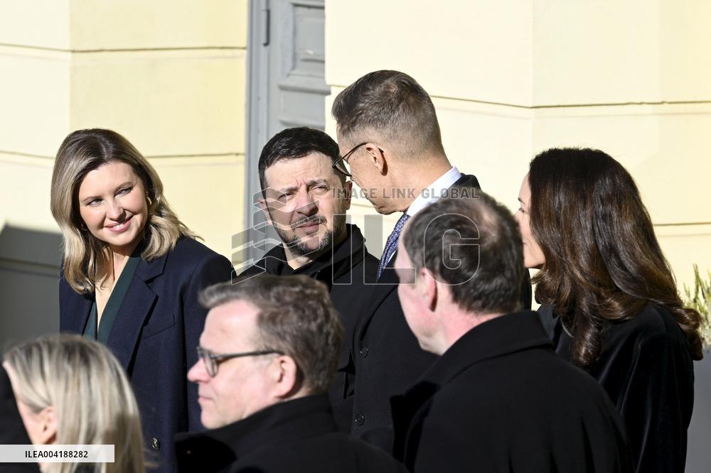 Ukrainian President Volodymyr Zelensky in Finland