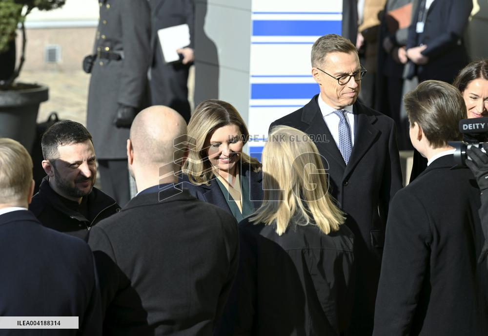 Ukrainian President Volodymyr Zelensky in Finland