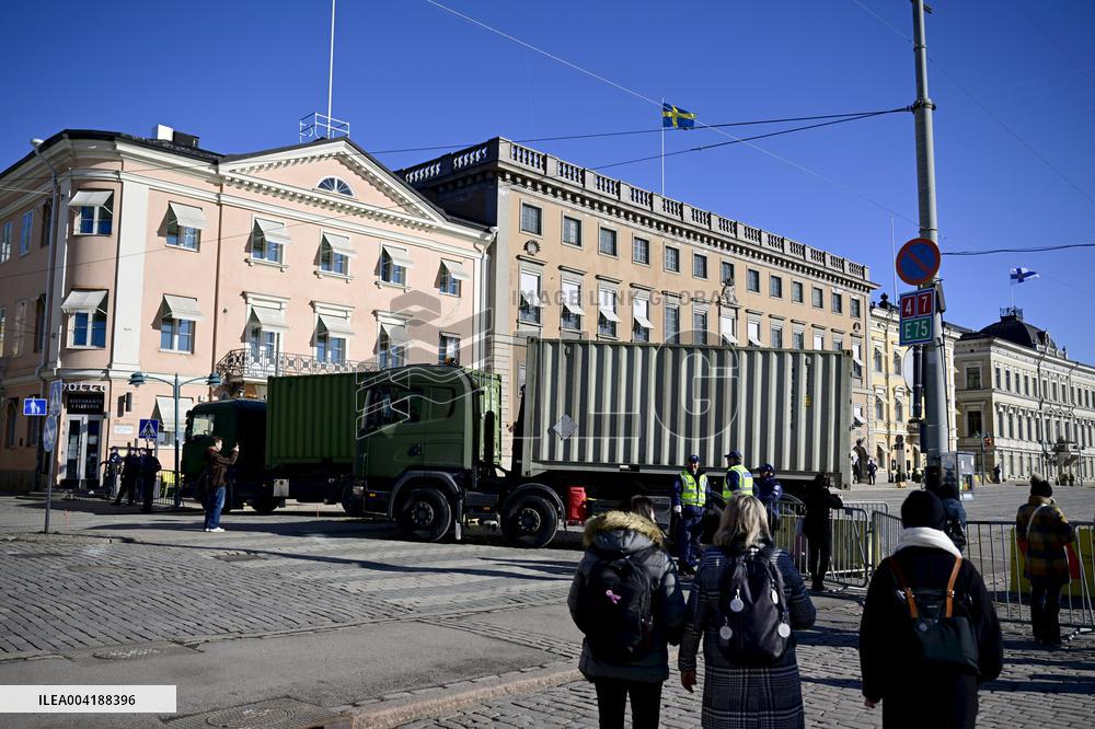 Ukrainian President Volodymyr Zelensky in Finland
