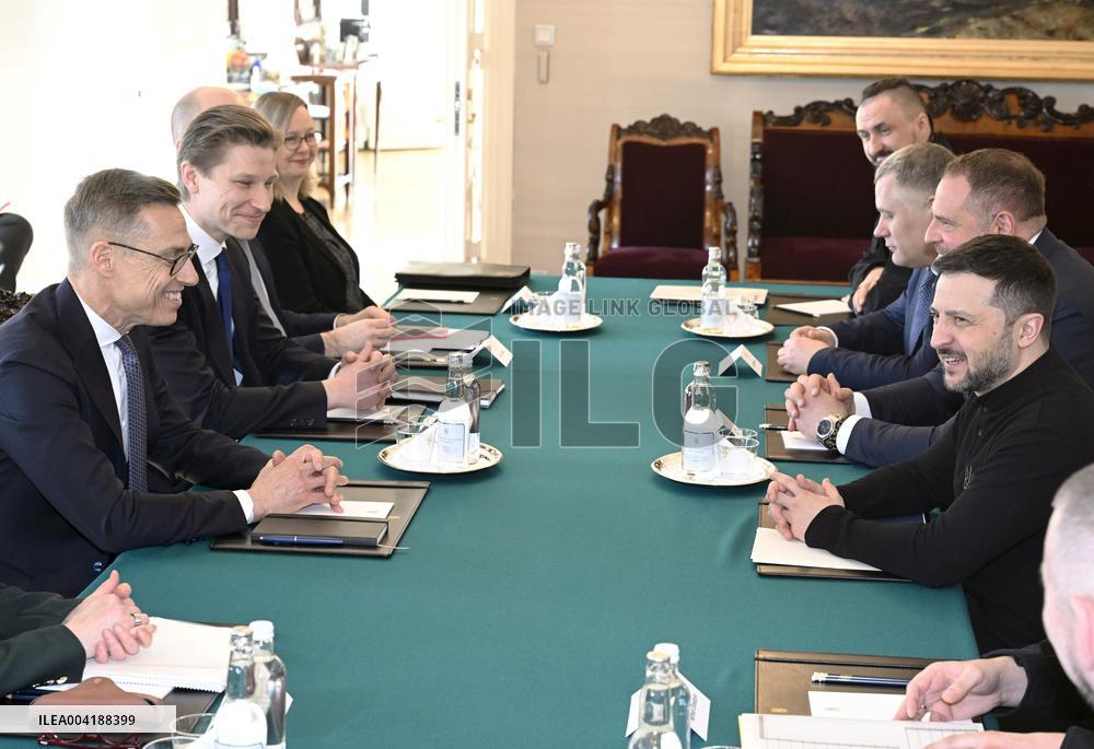 Ukrainian President Volodymyr Zelensky in Finland