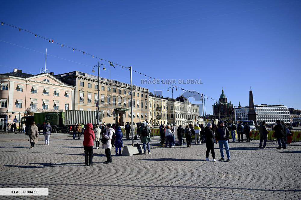 Ukrainian President Volodymyr Zelensky in Finland