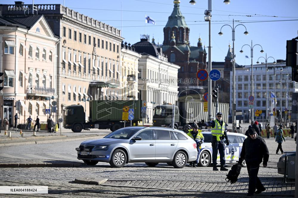 Ukrainian President Volodymyr Zelensky in Finland