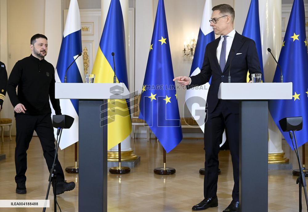 Ukraine's President Volodymyr Zelensky in Finland